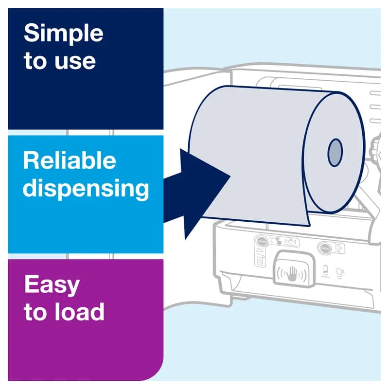 Tork Matic® Paper Towel Dispenser H1 7.87X17.64X20.55 IN Metal Plastic Stainless Recessed Hands Free 1/Each