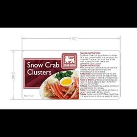 Snow Crab Clusters Label 2X4 IN Square 1/Each