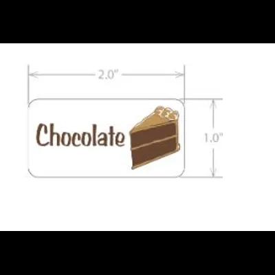 Chocolate Cake Label 1X2 IN Rectangle 1/Each