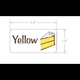 Yellow Cake Label 1X2 IN Rectangle 1/Each