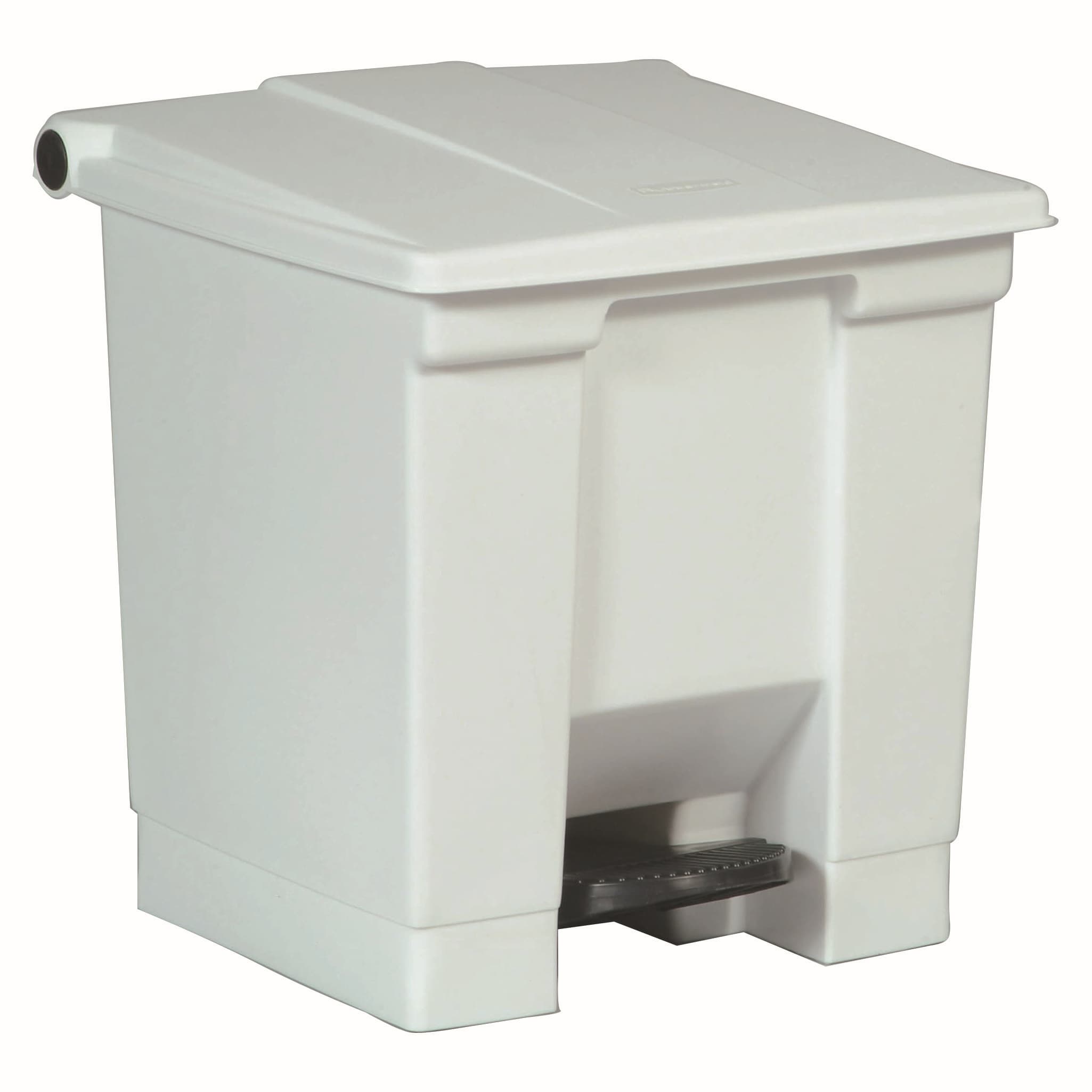 Legacy Trash Can 15.75X16.25X17.13 IN 8 GAL White Plastic Step-On 1/Each