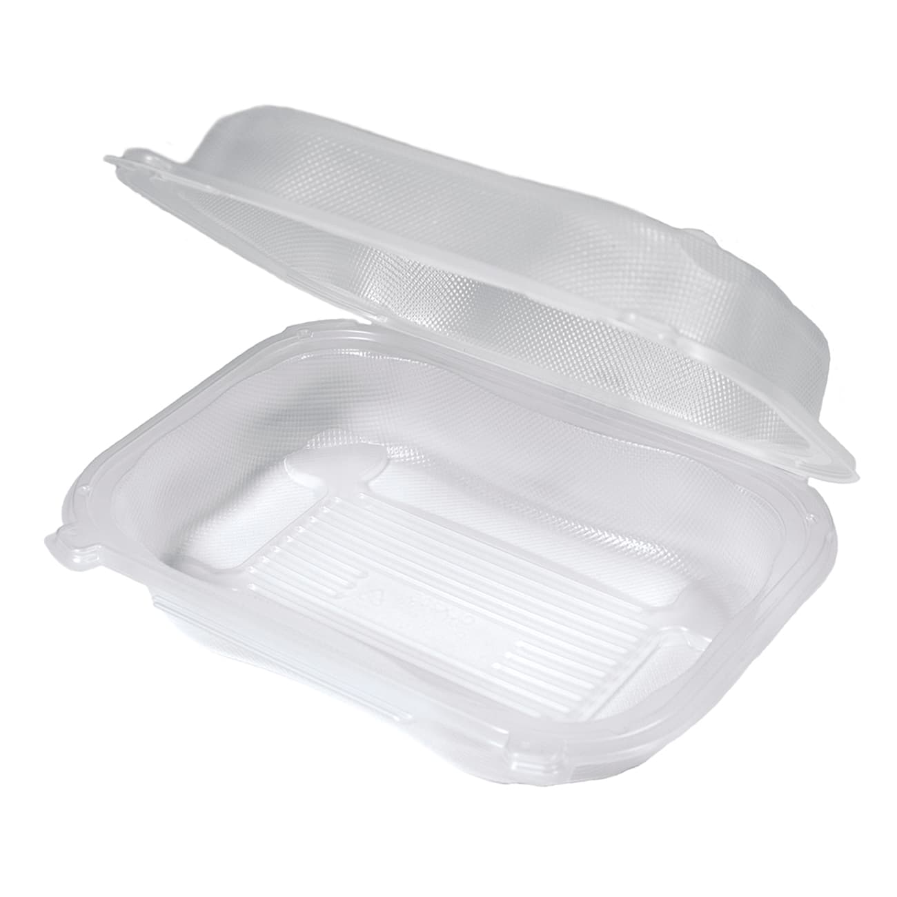 Take-Out Container Hinged Large (LG) 9.31X7.03X2.88 IN PP Clear Square Utility 300/Case