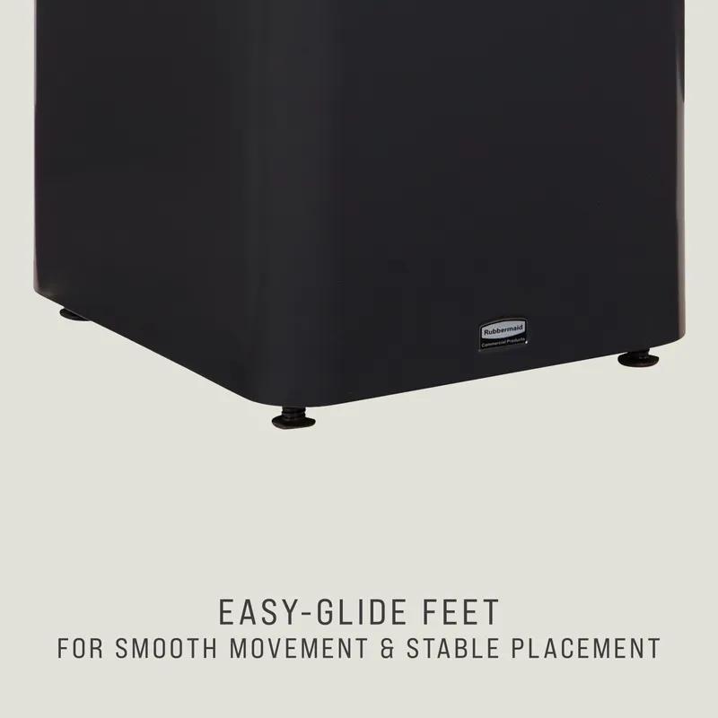 Landfill 1-Stream Trash Can 16.80X17.90X36.10 IN 23 GAL Black Metal Resin With Hinged Lid 1/Each