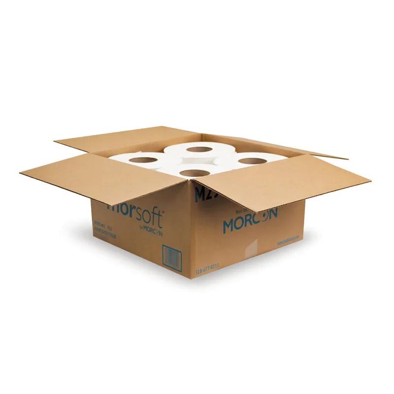 Morsoft® Toilet Paper & Tissue Roll Jumbo 700 FT 2PLY White Septic Safe 12/Case