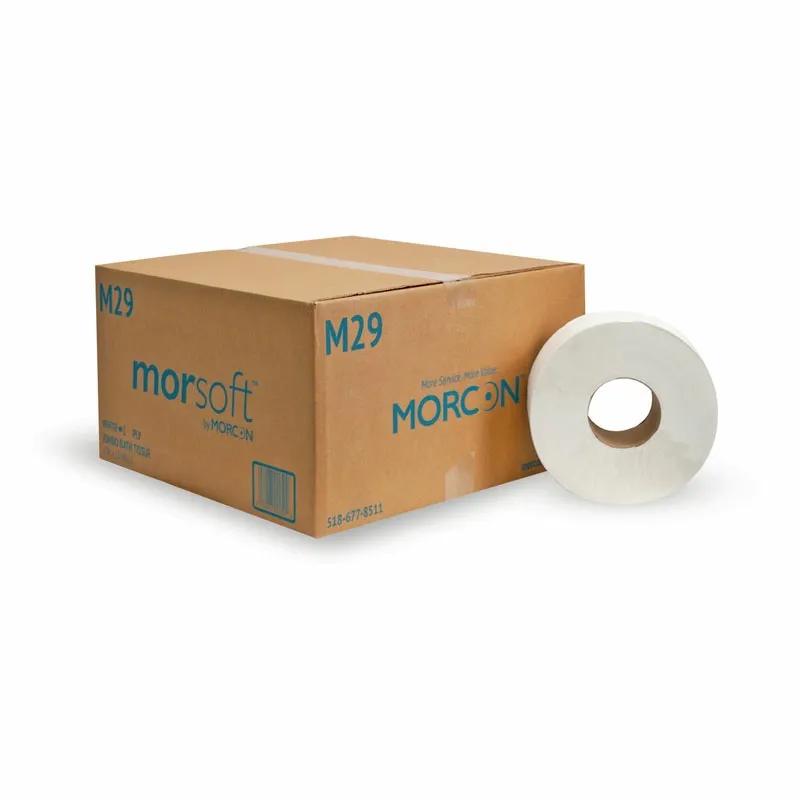 Morsoft® Toilet Paper & Tissue Roll Jumbo 700 FT 2PLY White Septic Safe 12/Case