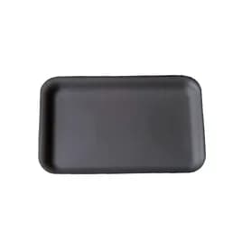 1HALF Meat Tray 3.75X8.38X0.88 IN Polystyrene Foam Black Rectangle 1000/Case