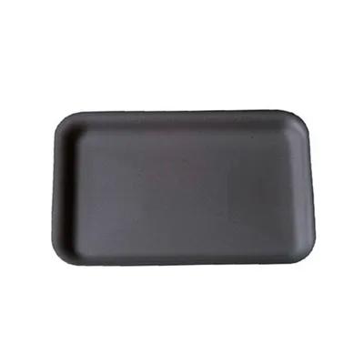 1HALF Meat Tray 3.75X8.38X0.88 IN Polystyrene Foam Black Rectangle 1000/Case