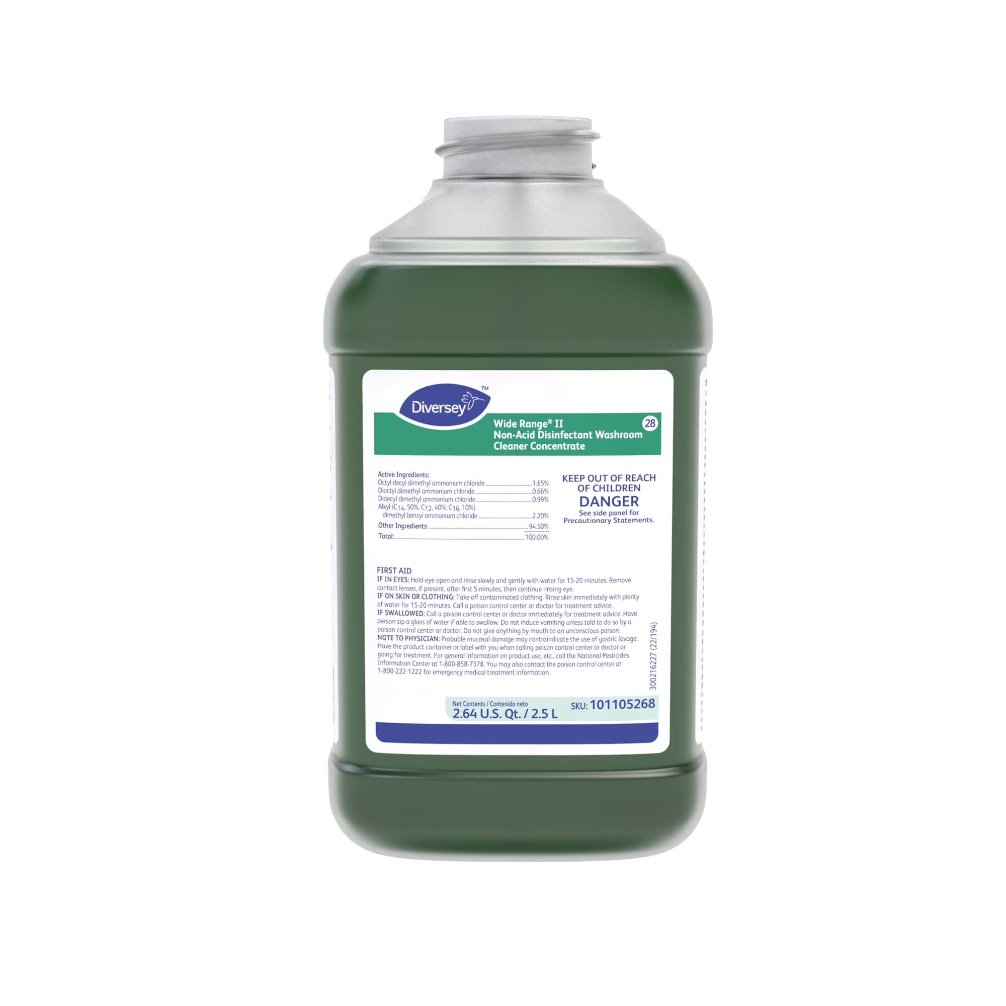 Wide Range II® Floral Disinfectant 2.5 L Neutral Liquid Concentrate For J-Fill® 2/Case