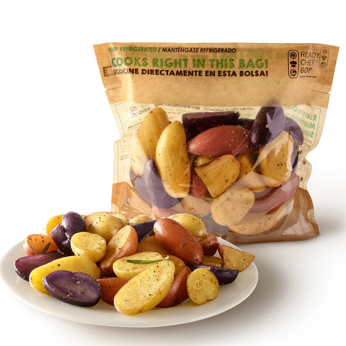 Ready. Chef. Go!® Cooking Bag 8.3X3.54X7.1 IN Glassine Paper With Self Seal Closure Stand Up Microwave Oven Safe Oven Safe 250/Case