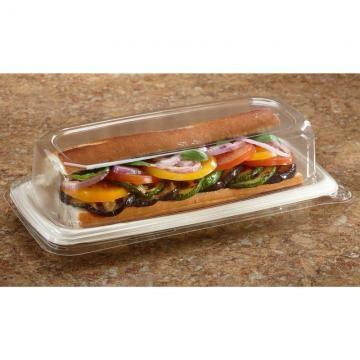 Hoagie & Sub Take-Out Container Base Medium (MED) 9.49X4.54X0.97 IN Pulp Fiber Natural Rectangle 300/Case