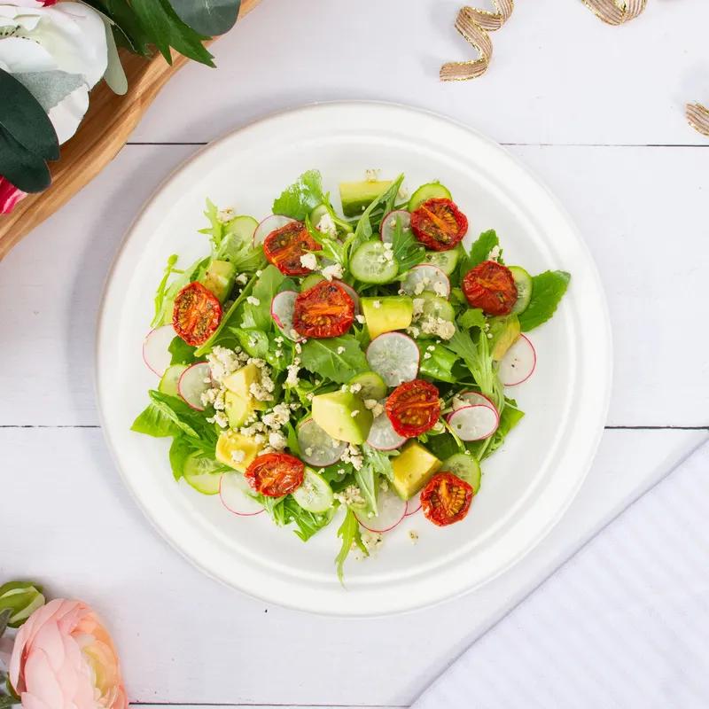 Solo® Bare® by Solo® Eco-Forward® Plate 8.9X0.748 IN Sugarcane Ivory Round 125 Count/Pack 4 Packs/Case 500 Count/Case