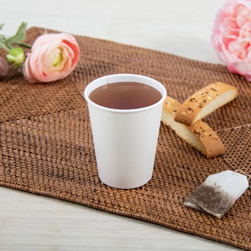 Solo® ThermoGuard® Hot Cup 8 OZ Double Wall Poly-Coated Paper White 40 Count/Pack 25 Packs/Case 1000 Count/Case