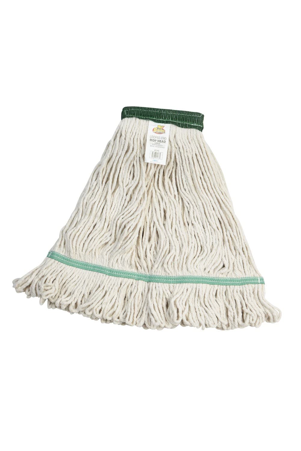 Mop Head White Cotton Synthetic Blend 4PLY Looped Large 5IN Headband 1/Each