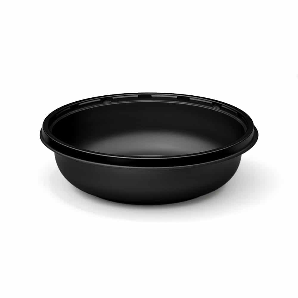 The BOTTLEBOX ® Bowl 32 OZ PP Black Round Microwavable-Base Only 360/Case
