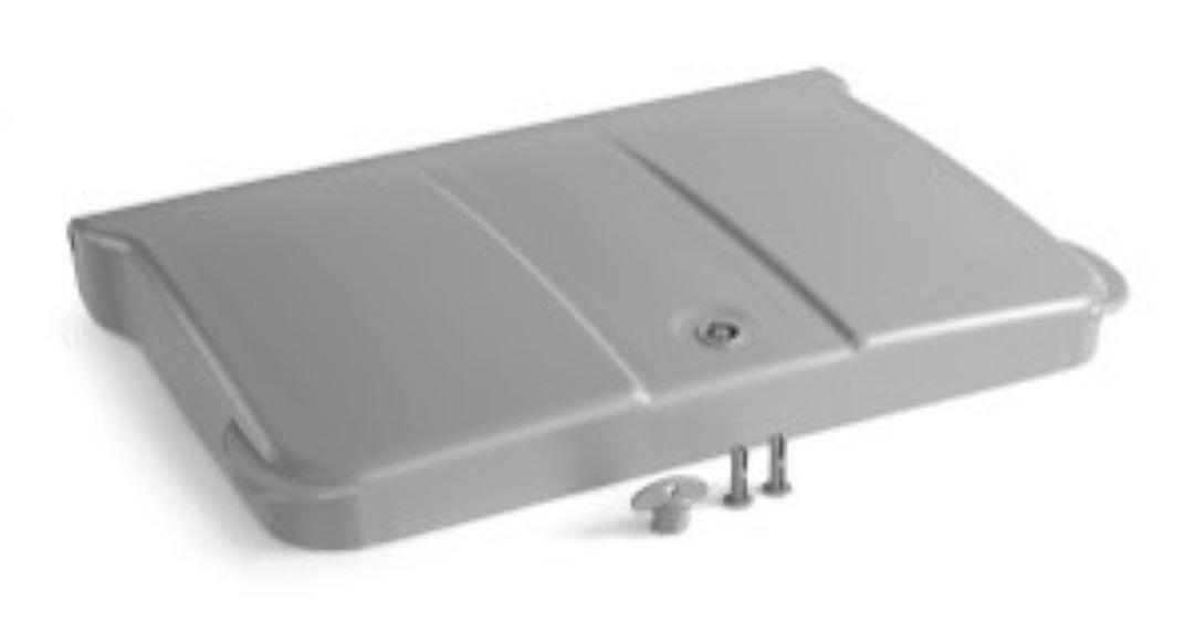 Lid Cover for Dome Gray Locking Mechanism 2 Pins & Key 1/Each