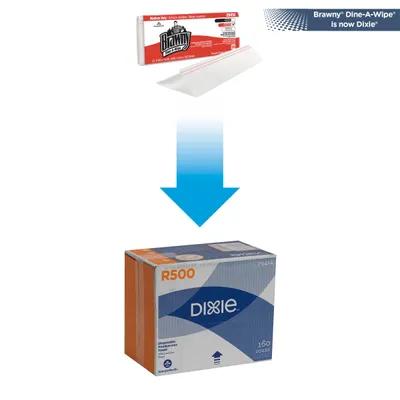 Dixie® Cleaning Wipe 1 PLY White Red Stripe Disposable 160/Case