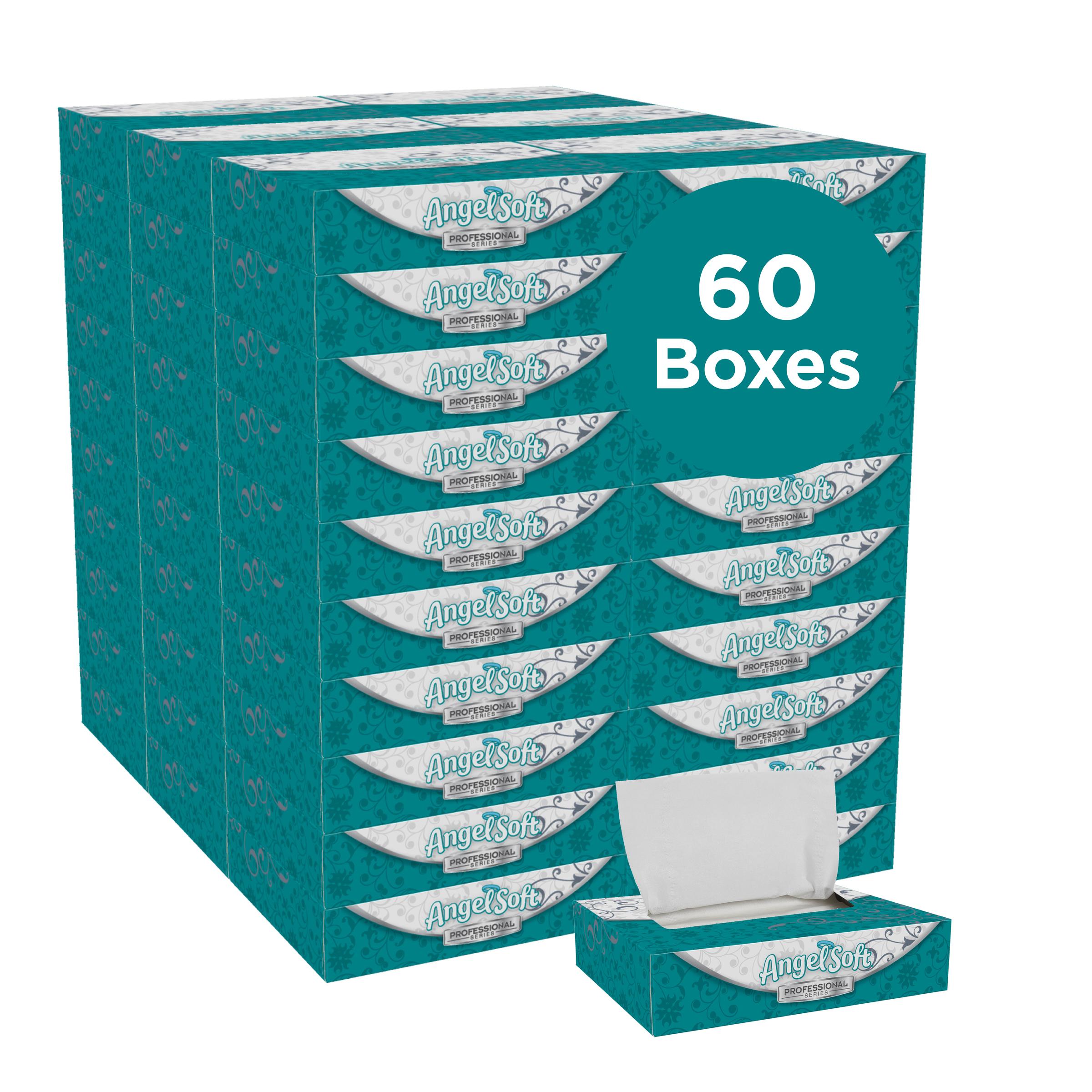 Angel Soft Professional® Facial Tissue 8X5 IN 2PLY White 1/2 Fold 50 Sheets/Pack 60 Packs/Case 3000 Count/Case