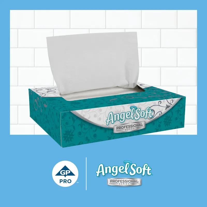 Angel Soft Professional® Facial Tissue 8X5 IN 2PLY White 1/2 Fold 50 Sheets/Pack 60 Packs/Case 3000 Count/Case