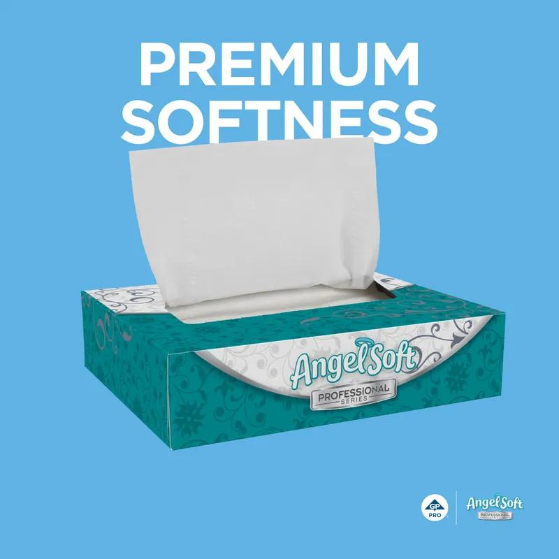 Angel Soft Professional® Facial Tissue 8X5 IN 2PLY White 1/2 Fold 50 Sheets/Pack 60 Packs/Case 3000 Count/Case