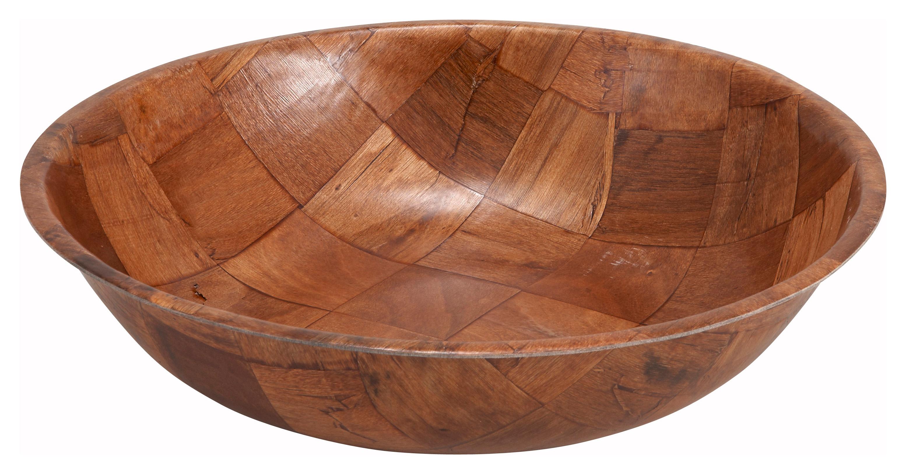 Salad Bowl 6X6X1.625 IN Wood Hand Wash 1/Each