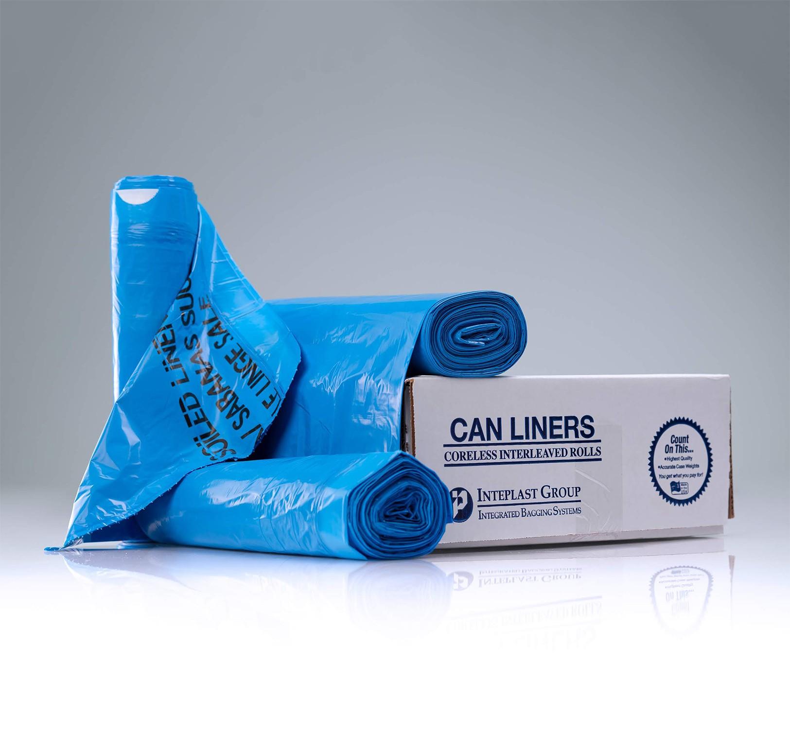 Draw Tuff® Soiled Linen Bag 30X40 IN Blue 1MIL Coreless Drawstring Closure 200/Case