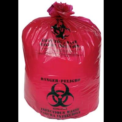 Biohazard Bag 33X39 IN Red 1.2MIL 150/Case