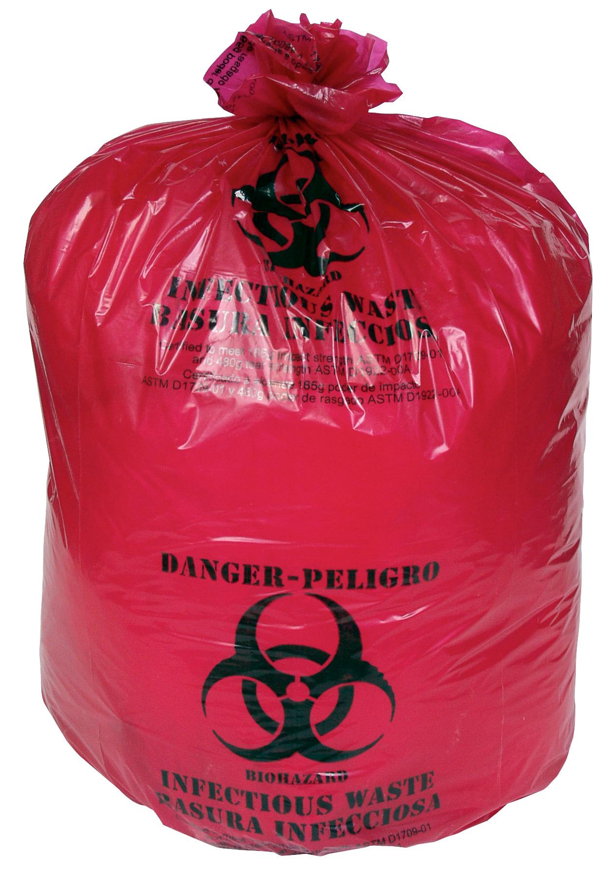 Biohazard Bag 33X39 IN Red 1.2MIL 150/Case