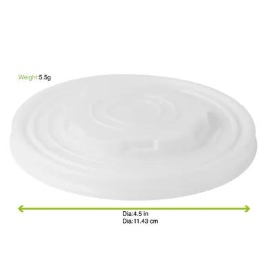 Lid 4.5X4.5 IN CPLA White For Cup Microwave Safe Freezer Safe Grease Resistant 500/Case