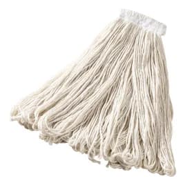 Wet Mop Head Large (LG) 24 OZ White Rayon Universal Headband 12 Count/Case