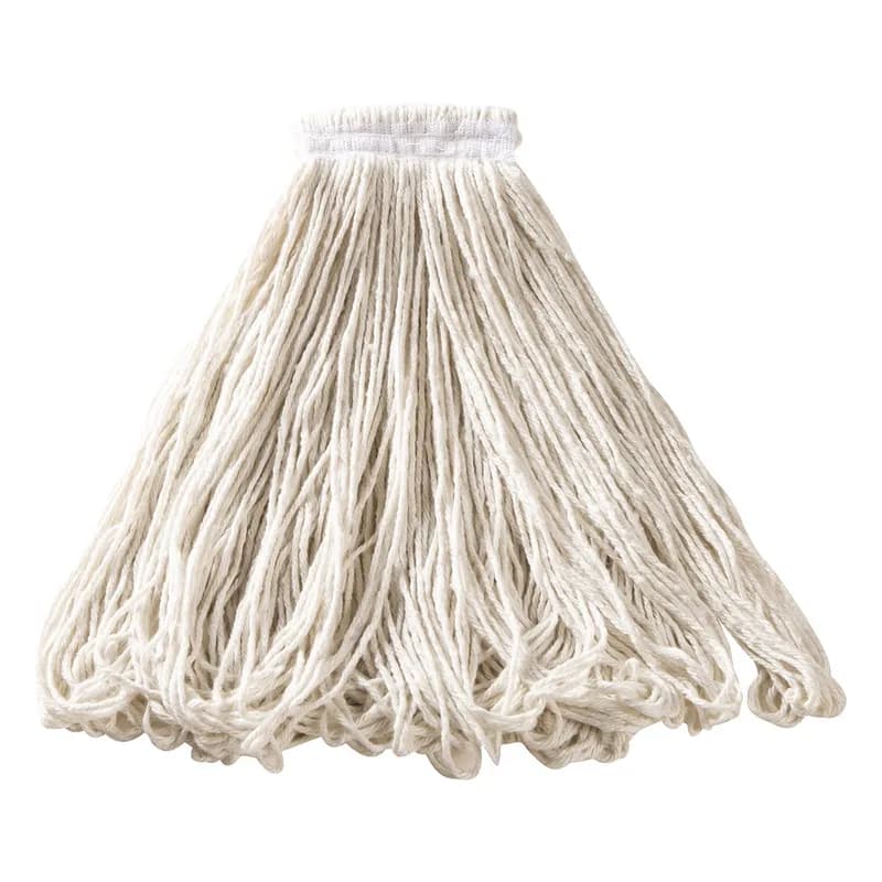 Wet Mop Head Large (LG) 24 OZ White Rayon Universal Headband 12 Count/Case