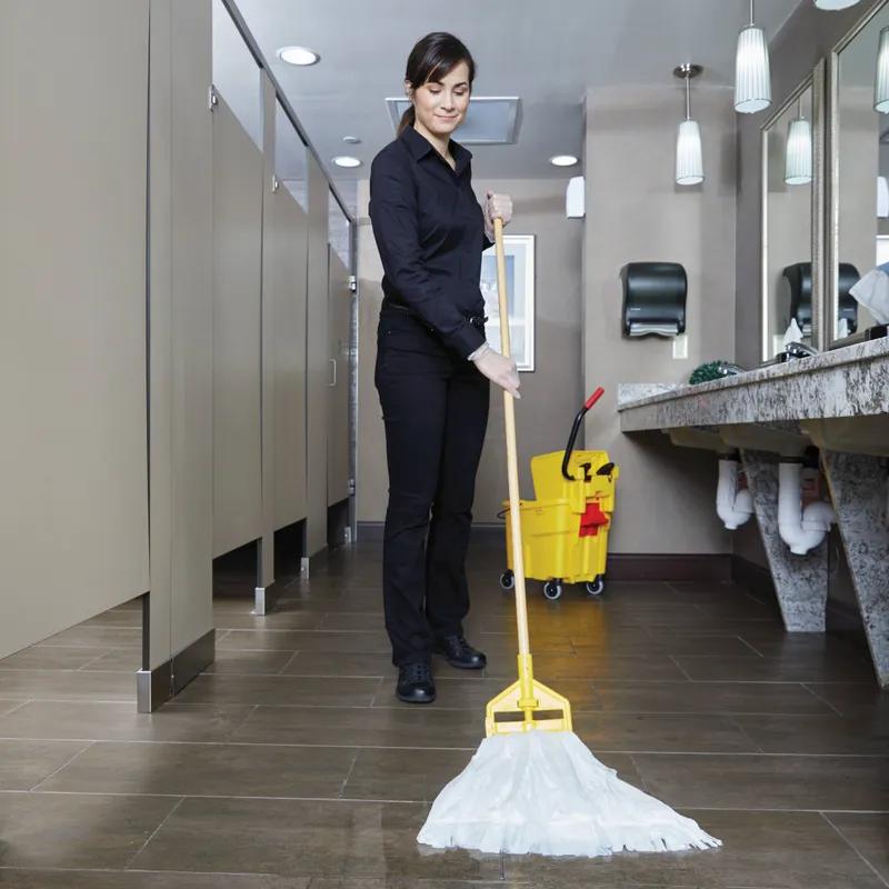 Wet Mop Large (LG) White Non-Woven Fiber Disposable 5IN Headband 24/Case