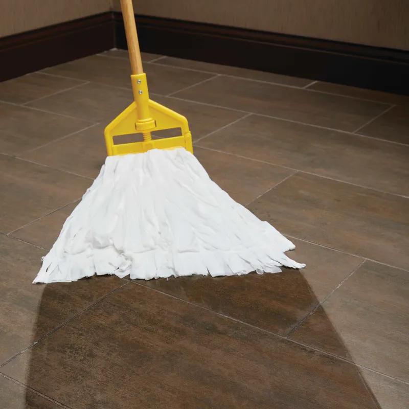 Wet Mop Large (LG) White Non-Woven Fiber Disposable 5IN Headband 24/Case