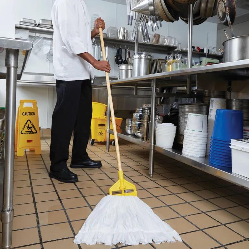 Wet Mop Large (LG) White Non-Woven Fiber Disposable 5IN Headband 24/Case