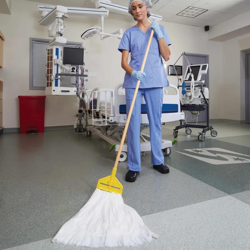 Wet Mop Large (LG) White Non-Woven Fiber Disposable 5IN Headband 24/Case