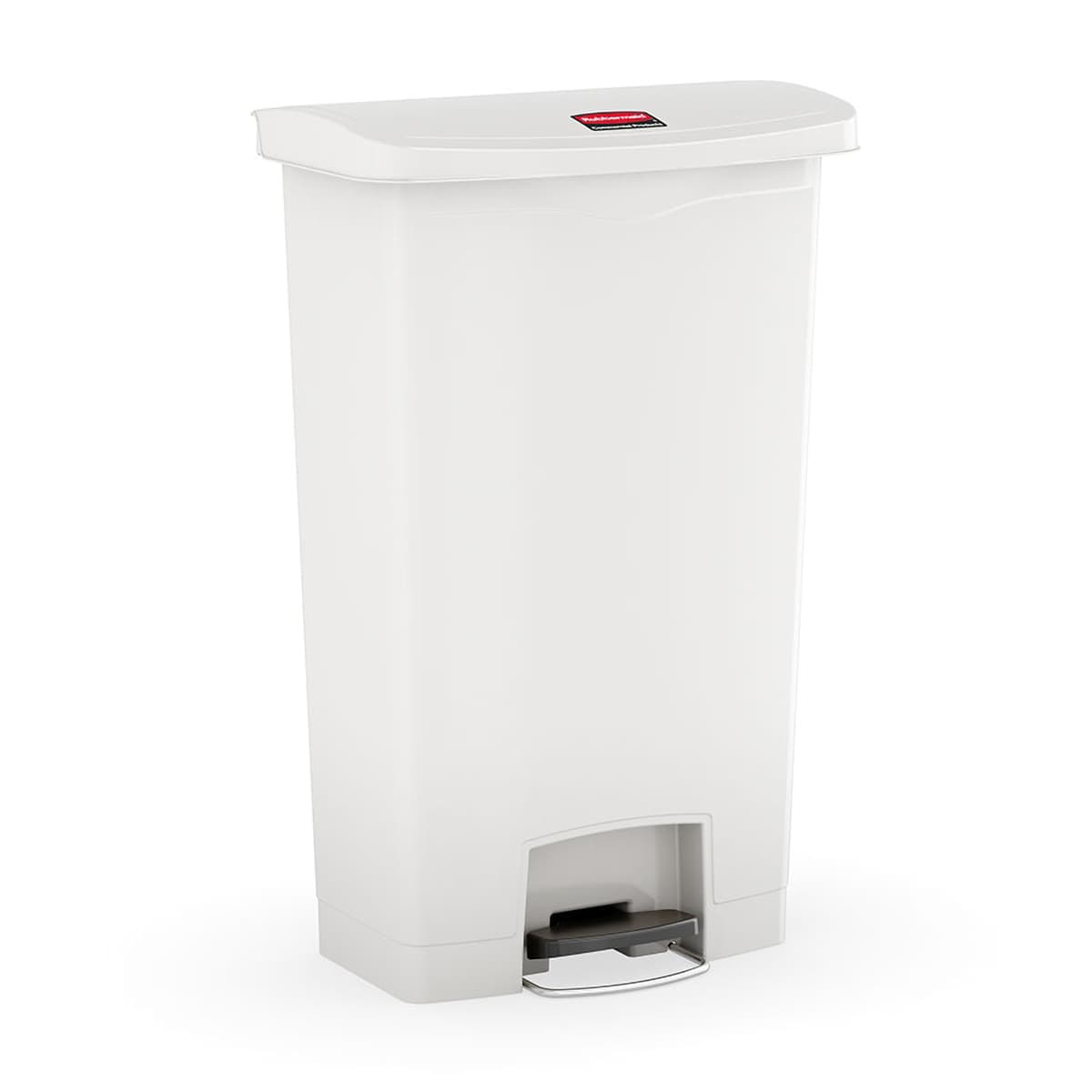 Slim Jim® Trash Can 24 GAL White Resin Step-On 1/Each