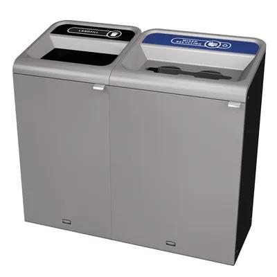 Configure Landfill 1-Stream Trash Can 19.59X19.5X37.97 IN 23 GAL Gray Metal 1/Each