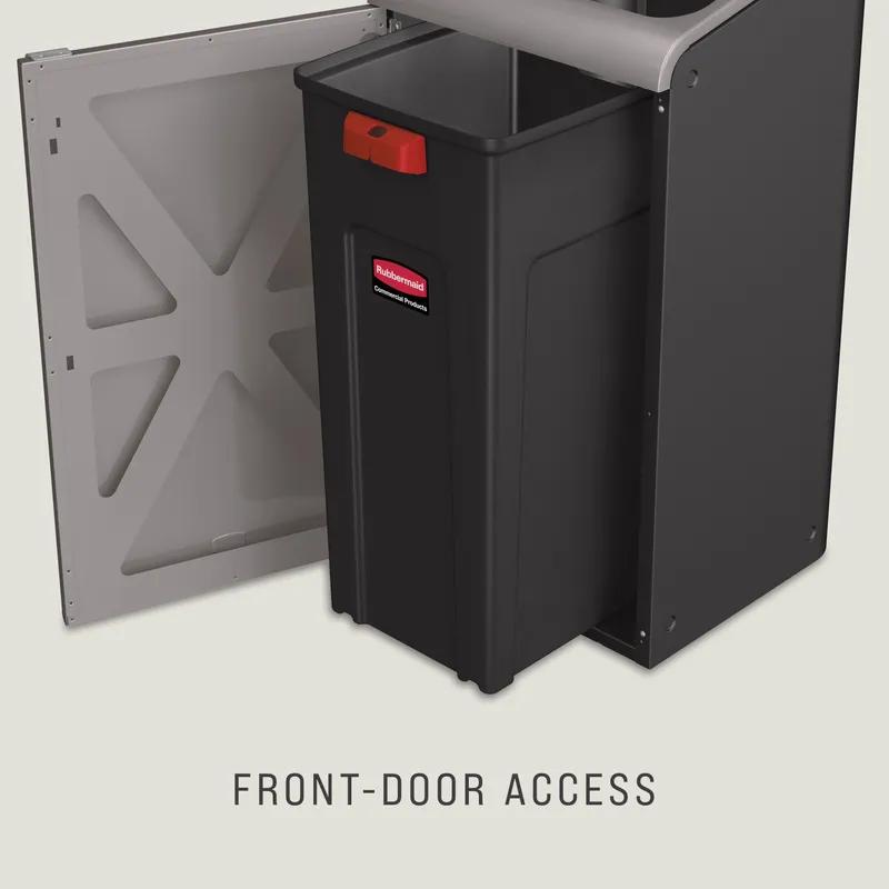 Configure Landfill 1-Stream Trash Can 19.59X19.5X37.97 IN 23 GAL Gray Metal 1/Each