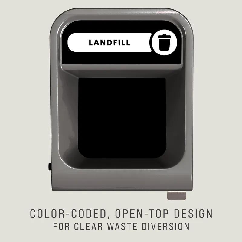 Configure Landfill 1-Stream Trash Can 19.59X19.5X37.97 IN 23 GAL Gray Metal 1/Each