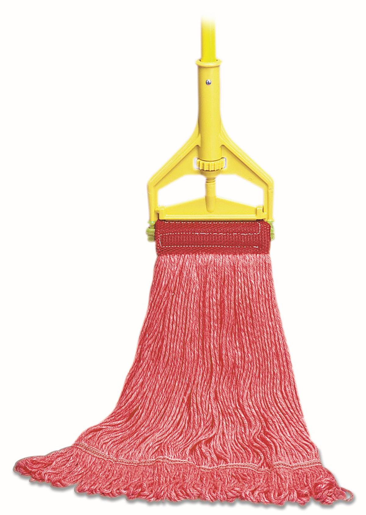 Mop Head Large (LG) Red Cotton Synthetic Blend 4PLY Loop End All Purpose 1/Each