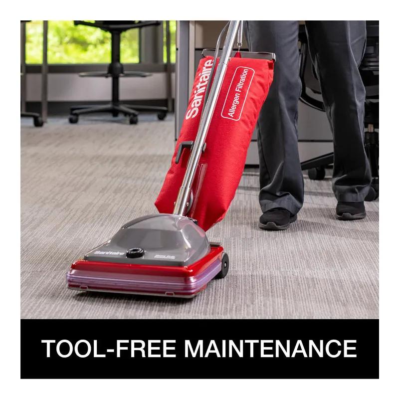 Sanitaire® TRADITION® Upright Vacuum Bag 17.25X21.25X8.5 IN 6.1 QT 12IN Red Gray 7 amp With 50FT Cord 1/Each