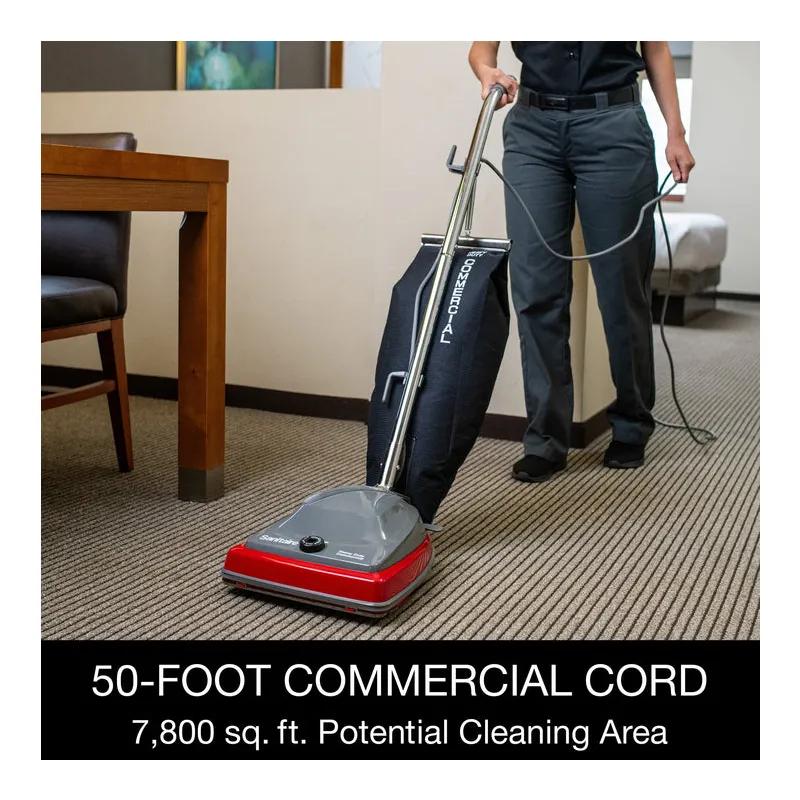 Sanitaire® TRADITION® Upright Vacuum Bag 17.25X21.25X8.5 IN 6.1 QT 12IN Red Gray 7 amp With 50FT Cord 1/Each