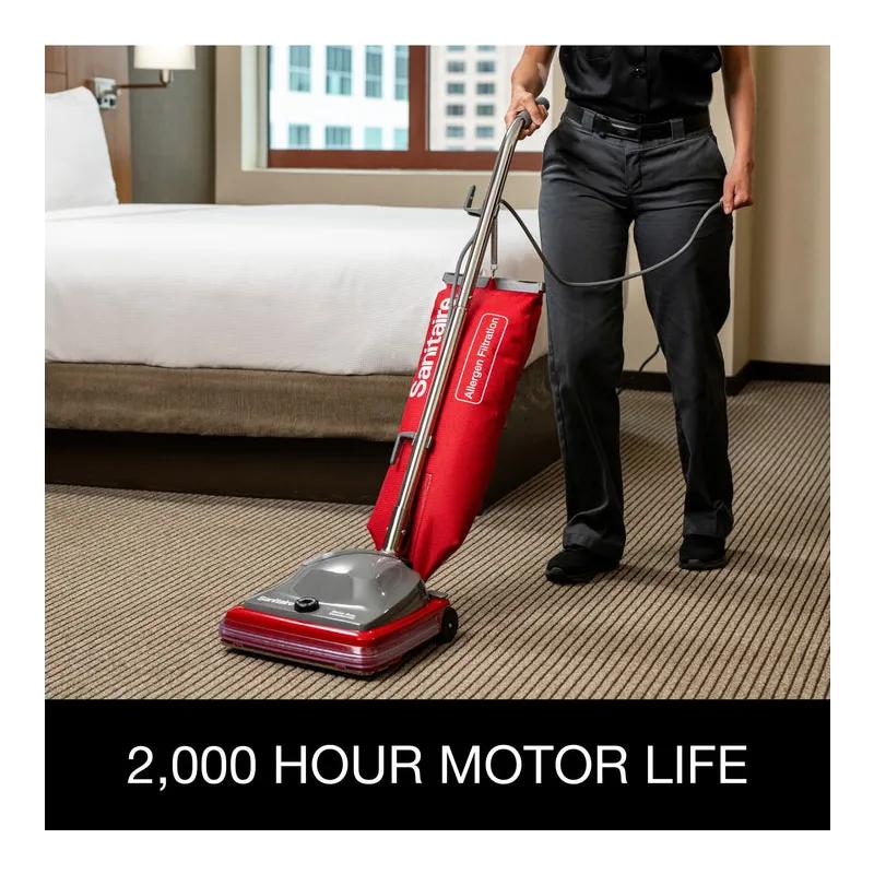 Sanitaire® TRADITION® Upright Vacuum Bag 17.25X21.25X8.5 IN 6.1 QT 12IN Red Gray 7 amp With 50FT Cord 1/Each