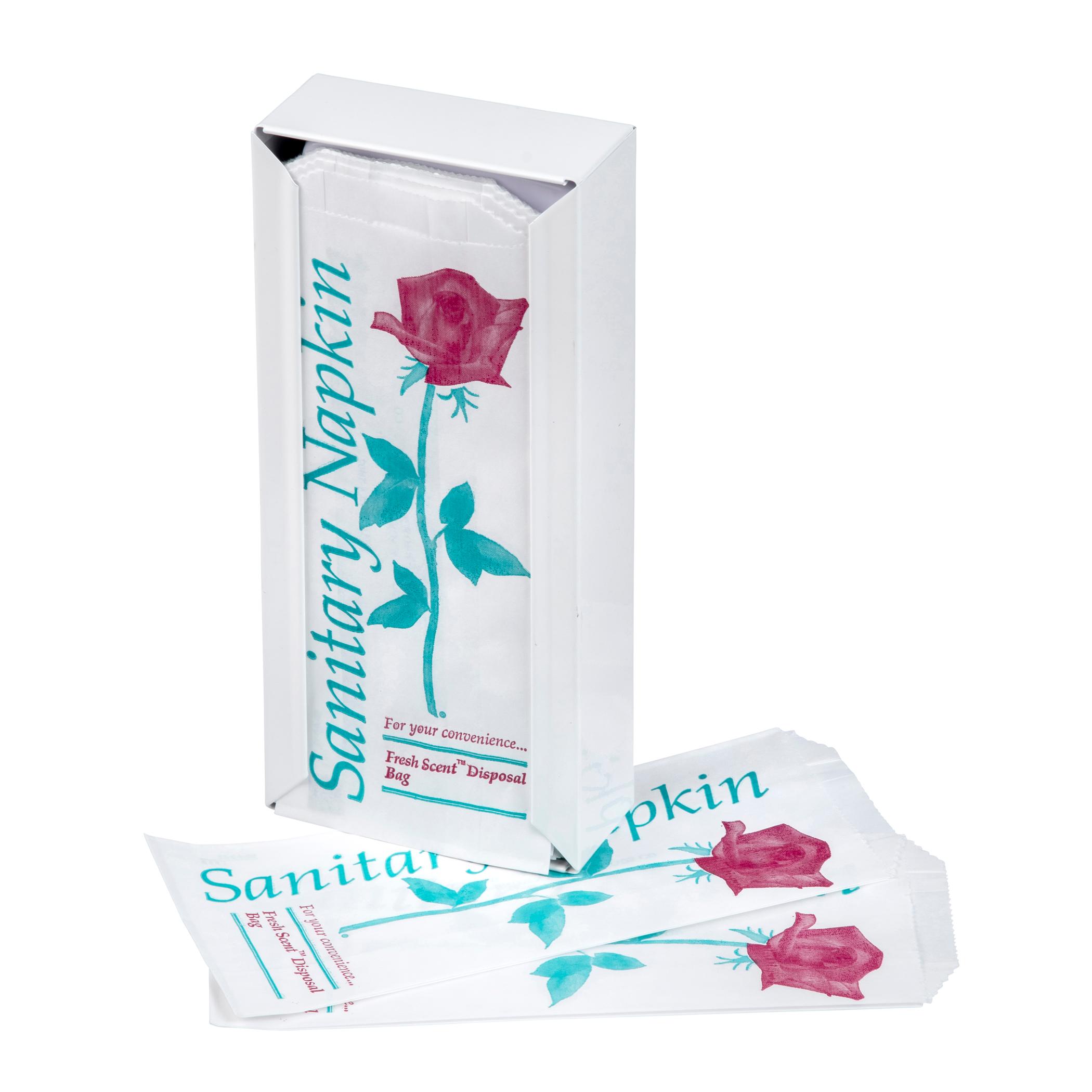 Menstrual Care Disposal Bag 4X2X9 IN White Sanitary Napkin Design 1000/Case