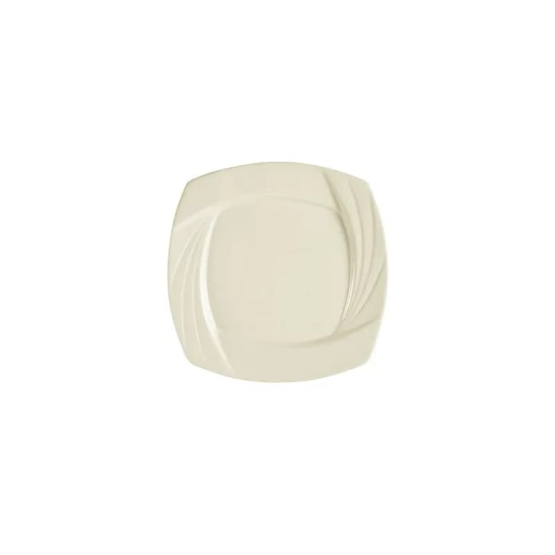 Plate Porcelain Bone White Square Dual Ovenable 24/Case