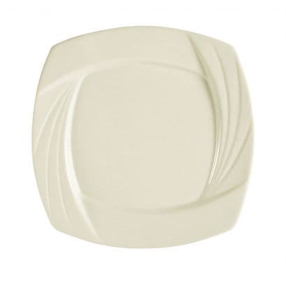 Plate Porcelain Bone White Square Dual Ovenable 24/Case