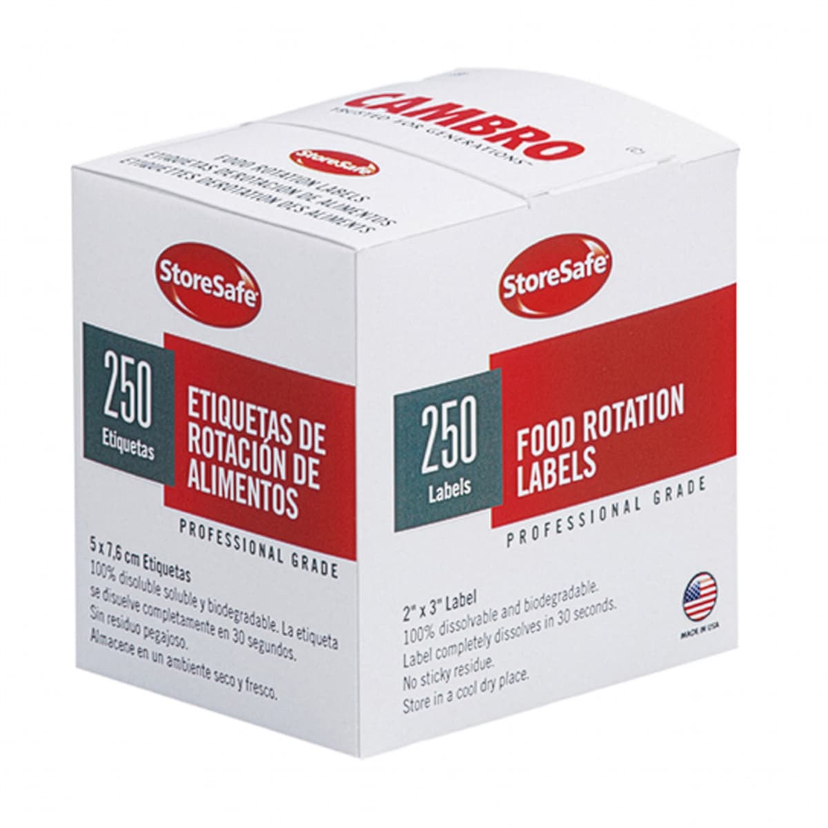 Food Rotation Label 3X2 IN White Dissolvable 1/Roll