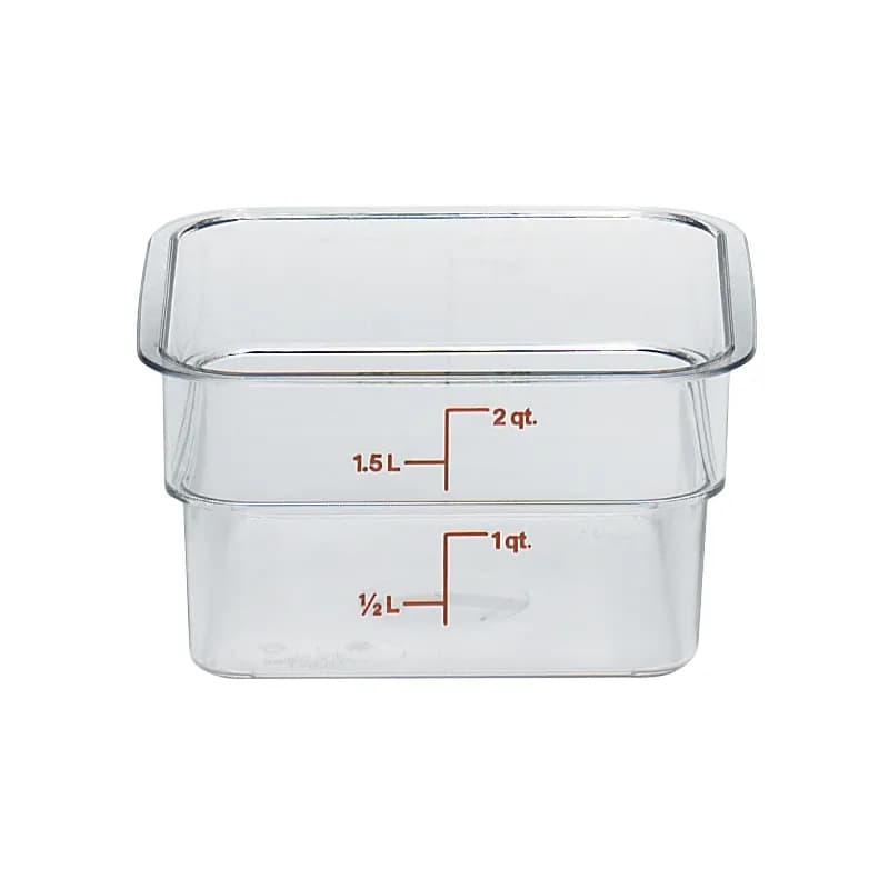 Camwear® CamSquares® Food Storage Container 2 QT Clear Square PC 1/Each