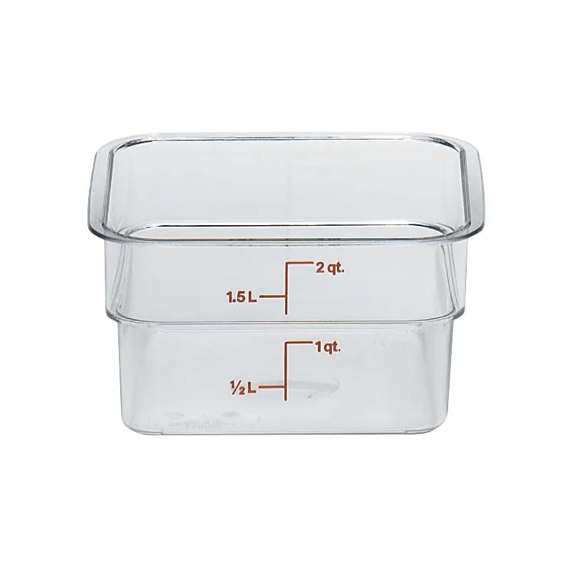 Camwear® CamSquares® Food Storage Container 2 QT Clear Square PC 1/Each