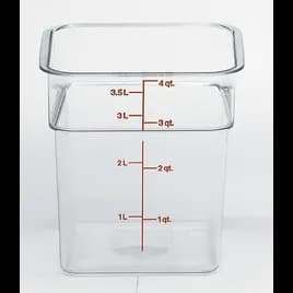 Camwear® CamSquares® Food Storage Container 4 QT Clear Square PC With Handles 1/Each