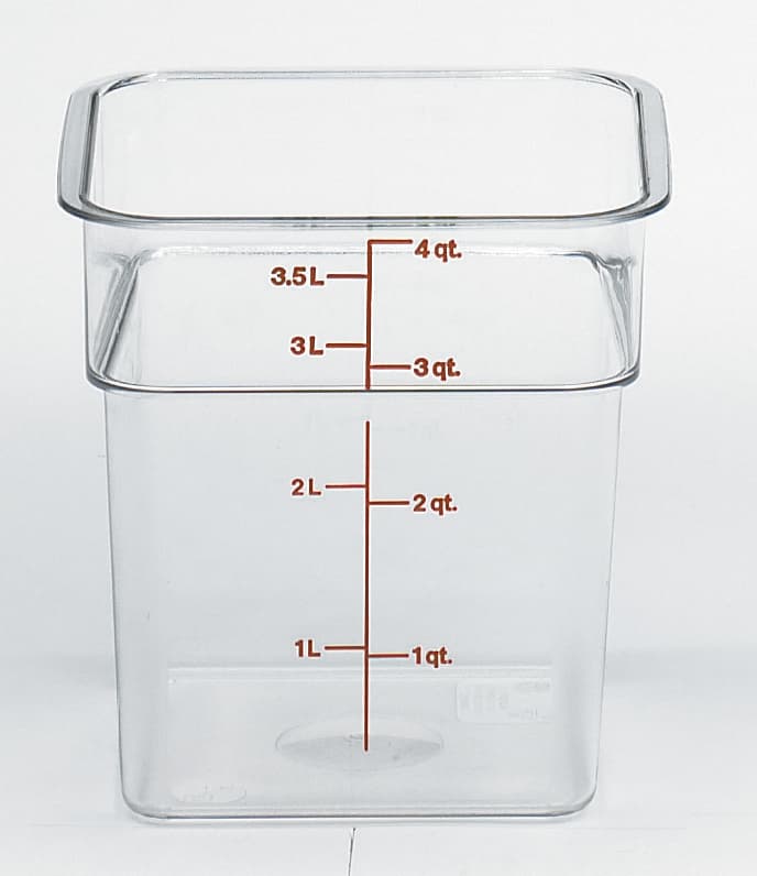 Camwear® CamSquares® Food Storage Container 4 QT Clear Square PC With Handles 1/Each